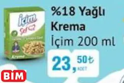 İÇİM %18 YAĞLI KREMA İÇİM %18 YAĞLI KREMA